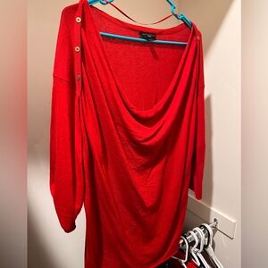 2x Red swoops light weight 3/4 sleeve top